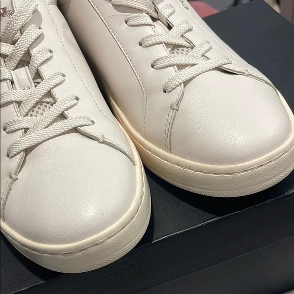COACH- Clip Leather Low Top Chalk Sneakers- 9.5B - Picture 13 of 14